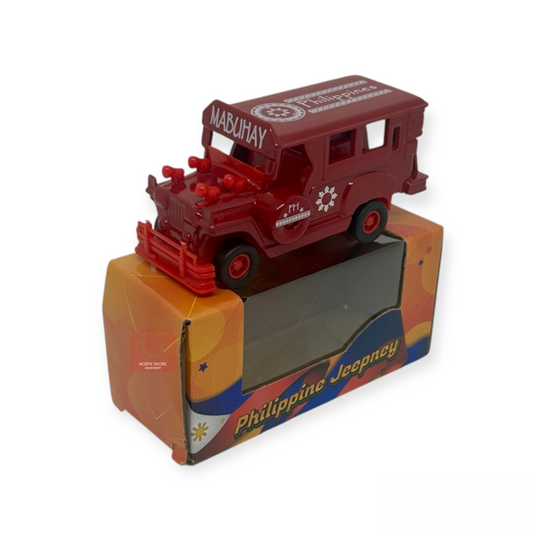 Philippine Jeepney Red Die-Cast Metal Replica