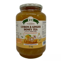 Vonbee Citron and Ginger Honey Tea in Glass Jar 2kg